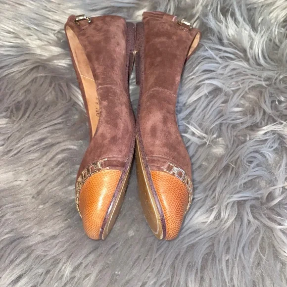 EUC RARE Jeffrey Campbell Gabi Flat Snakeskin Embossed Toe Size 8.5 - Picture 3 of 8